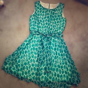 2/$20! Teal & cream Banana Republic dress, 6P